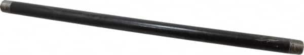 B&K Mueller - Schedule 40, 1/2" Diam x 18" Long Steel Black Pipe Nipple - Threaded - Caliber Tooling