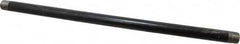 B&K Mueller - Schedule 40, 1/2" Diam x 18" Long Steel Black Pipe Nipple - Threaded - Caliber Tooling