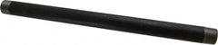 B&K Mueller - Schedule 40, 1" Diam x 18" Long Steel Black Pipe Nipple - Threaded - Caliber Tooling