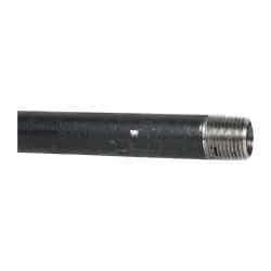 B&K Mueller - Schedule 40, 1/2" Diam x 24" Long Steel Black Pipe Nipple - Threaded - Caliber Tooling