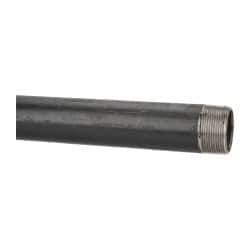 B&K Mueller - Schedule 40, 1-1/2" Diam x 24" Long Steel Black Pipe Nipple - Threaded - Caliber Tooling