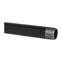 B&K Mueller - Schedule 40, 1" Diam x 60" Long Steel Black Pipe Nipple - Threaded - Caliber Tooling