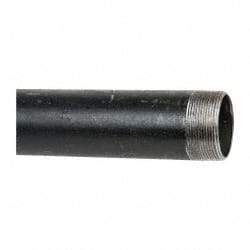 B&K Mueller - Schedule 40, 2" Diam x 60" Long Steel Black Pipe Nipple - Threaded - Caliber Tooling