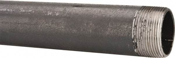 B&K Mueller - Schedule 40, 1-1/2" Diam x 72" Long Steel Black Pipe Nipple - Threaded - Caliber Tooling