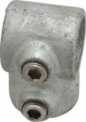 PRO-SAFE - 3/4" Pipe, Single Socket Tee, Malleable Iron Tee Pipe Rail Fitting - Galvanized Finish - Caliber Tooling