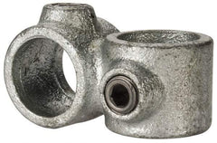 PRO-SAFE - 3/4" Pipe, Crossover, Malleable Iron Cross Pipe Rail Fitting - Galvanized Finish - Caliber Tooling