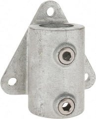 PRO-SAFE - 1-1/2" Pipe, Wall Mount Flange, Malleable Iron Flange Pipe Rail Fitting - Galvanized Finish - Caliber Tooling