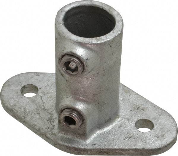 PRO-SAFE - 3/4" Pipe, Railing Flange, Malleable Iron Flange Pipe Rail Fitting - Galvanized Finish - Caliber Tooling