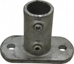 PRO-SAFE - 1" Pipe, Railing Flange, Malleable Iron Flange Pipe Rail Fitting - Galvanized Finish - Caliber Tooling