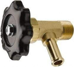 Parker - Hose I.D. x MNPTF End Connection Brass Truck Valve - 2-3/4" OAL, 5/8 x 3/8" Pipe - Caliber Tooling