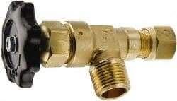 Parker - MNPTF x Tube (NTA) End Connection Brass Truck Valve - 3.58" OAL, 1/2" Pipe - Caliber Tooling