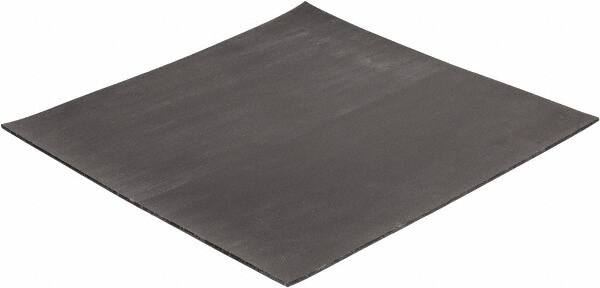 Made in USA - 12" Long, 12" Wide, 1/8" Thick, Neoprene Rubber Foam Sheet - 50 to 60 Durometer, Black, -20 to 170°F, 2,500 psi Tensile Strength, Adhesive Backing, Stock Length - Caliber Tooling