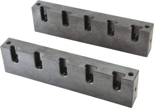 Snap Jaws - 8" Wide x 2-1/2" High x 1-1/4" Thick, Flat/No Step Vise Jaw - Soft, Steel, Fixed Jaw, Compatible with 6" Vises - Caliber Tooling