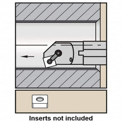 Kennametal - 50mm Min Bore Diam, 300mm OAL, 40mm Shank Diam, A-MSKN Indexable Boring Bar - SN.. Insert, Screw or Clamp Holding Method - Caliber Tooling