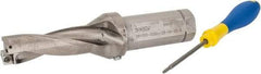 Iscar - 3" Max Drill Depth, 3xD, 1" Diam, Indexable Insert Drill - 2 Inserts, 1-1/4" Shank Diam, Straight Shank - Caliber Tooling