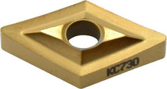 Kennametal - DNMP432 Grade KC730 Carbide Turning Insert - TiN Finish, 55° Diamond, 1/2" Inscr Circle, 3/16" Thick, 1/32" Corner Radius - Caliber Tooling