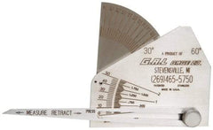 Made in USA - Stainless Steel Weld Gage - Use for Fillet and Groove Welds in Skewed Members at 90° - Exact Industrial Supply