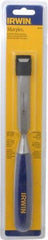 Irwin - 10-3/4" OAL x 3/4" Blade Width Wood Chisel - Polypropylene Handle - Caliber Tooling