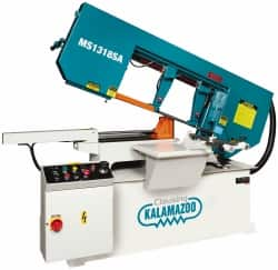 Clausing - 18-1/2 x 10-1/2" Max Capacity, Semi-Automatic Variable Speed Pulley Horizontal Bandsaw - 102 to 377 SFPM Blade Speed, 230/460 Volts, 45 & 60°, 3 hp, 3 Phase - Caliber Tooling