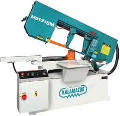 Clausing - 18-1/2 x 10-1/2" Max Capacity, Manual Variable Speed Pulley Horizontal Bandsaw - 102 to 377 SFPM Blade Speed, 230/460 Volts, 3 hp, 3 Phase - Caliber Tooling