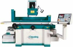 Clausing - 40 Inch Long x 16 Inch Wide Table, 5 to 25m per Min, 3 Phase, Automatic Floor Machine Surface Grinder - 7.5 hp, 1,750 RPM Spindle Speed, 230/460 Volts, 158 Inch Overall Length, 5 Inch Arbor Hole Diameter - Caliber Tooling