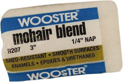 Wooster Brush - 1/4" Nap, 3" Wide Paint Roller Cover - Smooth Texture, Mohair Blend - Caliber Tooling