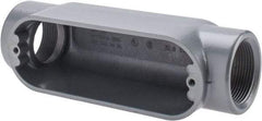 Thomas & Betts - C Body, 1-1/2" Trade, IMC, Rigid Aluminum Conduit Body - Oval, 7-7/8" OAL, 32 cc Capacity, Gray - Caliber Tooling