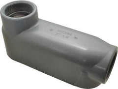 Thomas & Betts - LB Body, 2" Trade, IMC, Rigid Aluminum Conduit Body - Oval, 9-13/16" OAL, 69-1/2 cc Capacity, Gray - Caliber Tooling