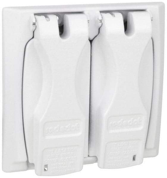 Thomas & Betts - Electrical Outlet Box Zinc Weatherproof Cover - Includes (2) Adapter Plates & Single Receptacle up to 1-9/16" - Caliber Tooling