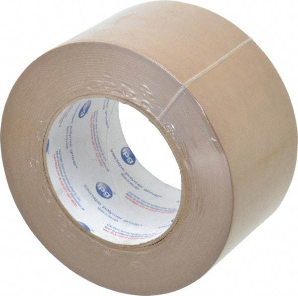 Intertape - 3" x 60 Yd Natural (Color) Rubber Adhesive Packaging Tape - Paper Backing, 7.2 mil Thick, 45 Lb Tensile Strength, Series 530 - Caliber Tooling