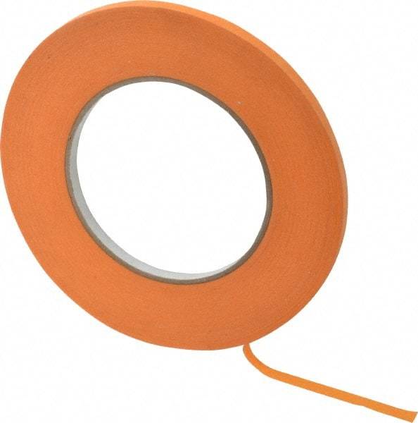 Intertape - 1/4" Wide x 60 Yd Long Orange Paper Masking Tape - Series Orange Mask, 7.1 mil Thick, 23 In/Lb Tensile Strength - Caliber Tooling