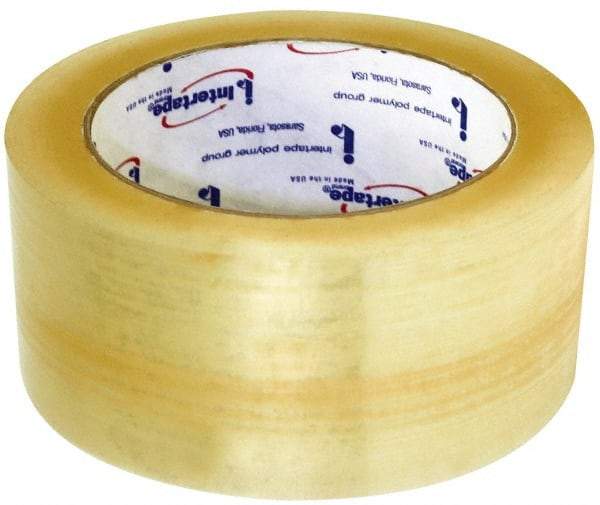 Intertape - 2" x 1640 Yd Clear Rubber Adhesive Sealing Tape - Polypropylene Film Backing, 1.85 mil Thick, 27 Lb Tensile Strength, Series 7100 - Caliber Tooling