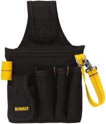 DeWALT - 5 Pocket General Purpose Holster - Ballistic Polyester, Black & Yellow, 6-3/4" Wide x 10-1/2" High - Caliber Tooling