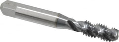 Accupro - 3/8-16 UNC 3 Flute 3B Modified Bottoming Spiral Flute Tap - Powdered Metal, TiCN Finish, 2-15/16" OAL, Right Hand Flute, Right Hand Thread, H3 - Caliber Tooling