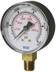 Wika - 4" Dial, 1/4 Thread, 30-0-60 Scale Range, Pressure Gauge - Lower Connection Mount, Accurate to 3-2-3% of Scale - Caliber Tooling