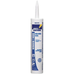 White Lightning - 10 oz Cartridge White Acrylic & Silicone Hybrid Caulk - -30 to 180°F Operating Temp, 12 min Tack Free Dry Time, Series 30060 - Caliber Tooling