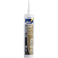 White Lightning - 10 oz Cartridge White RTV Silicone Caulk - 150°F Max Operating Temp - Caliber Tooling