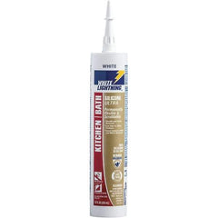 White Lightning - 10 oz Cartridge White RTV Silicone Caulk - 150°F Max Operating Temp - Caliber Tooling