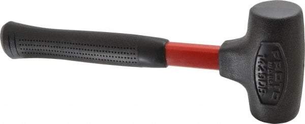 Proto - 16 oz Head 1-5/8" Face Diam Urethane Dead Blow Hammer - 12" OAL, Fiberglass Handle - Caliber Tooling