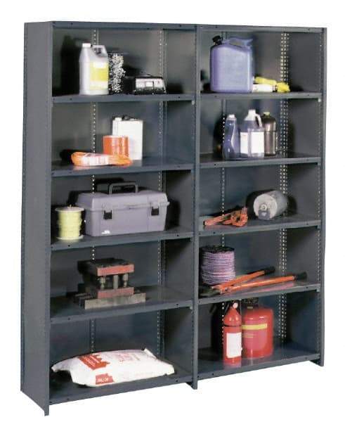 Value Collection - 6 Shelf, 500 Lb. Capacity, Closed Shelving Add-On Unit - 48 Inch Wide x 18 Inch Deep x 85 Inch High, Gray - Caliber Tooling