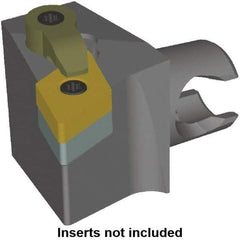 Kennametal - Right Hand Cut, Size KM25, DN.. Insert Compatiblity, Modular Turning & Profiling Cutting Unit Head - 22mm Ctr to Cutting Edge, 30mm Head Length, Series KM Mini - Caliber Tooling