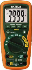 Extech - EX503, CAT IV, 1,000 VAC/VDC, Digital Auto Ranging Average Responding Manual Ranging Multimeter - 40 mOhm, Measures Voltage, Capacitance, Current, Frequency, Resistance - Caliber Tooling