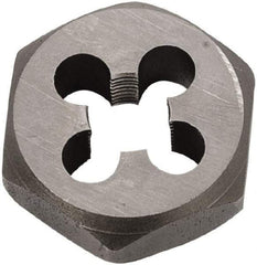 Union Butterfield - 3/4-10 UNC Thread, 1-7/16" Hex, Right Hand Thread, Hex Rethreading Die - Chromium Steel, 3/4" Thick, Series 2025 - Exact Industrial Supply