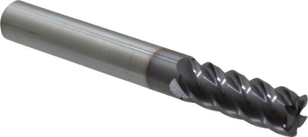 Niagara Cutter - 5/16", 5 Flute, Single End, Solid Carbide, 0.03" Corner Radius End Mill - 2-1/2" OAL, 45° Helix, Right Hand Flute, 13/16" LOC, Right Hand Cut - Caliber Tooling