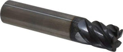 Niagara Cutter - 1/2", 5 Flute, Single End, Solid Carbide, 0.045" Corner Radius End Mill - 2-1/2" OAL, 45° Helix, Right Hand Flute, 5/8" LOC, Right Hand Cut - Caliber Tooling