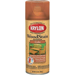 Krylon - 0.5 Qt Aerosol Can Cedar Wood Stain - Oil-Based, Semi-Transparent - Caliber Tooling