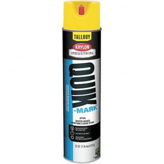 Krylon - 25 fl oz Yellow Marking Paint - 35 to 71 Sq Ft Coverage, Water-Based Formula - Caliber Tooling