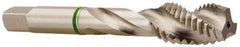 Accupro - #12-24 3 Flute 2B Modified Bottoming Spiral Flute Tap - Vanadium High Speed Steel, Bright Finish, 2-3/8" OAL, Right Hand Flute, Right Hand Thread - Caliber Tooling