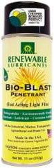 Renewable Lubricants - 11 oz Aerosol Thin Oily Film Penetrant/Lubricant - Light Golden, -22°F to 208°F - Caliber Tooling