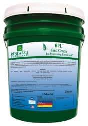 Renewable Lubricants - 5 Gal Pail Thin Oily Film Penetrant/Lubricant - 0°F to 280°F, Food Grade - Caliber Tooling